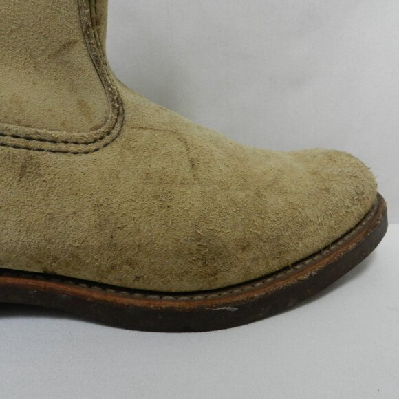 Red Wing 1188 Pecos Suede Steel Top pull-on boots Work Vintage USA Size Sz 7.5 - Picture 9 of 14